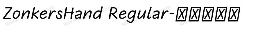 ZonkersHand Regular字体转换